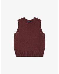 Soeur - Namaste Ribbed-Collar Stretch-Knitted Sweater Vest - Lyst