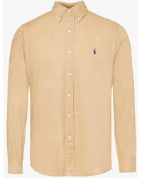 Polo Ralph Lauren - Logo-embroidered Custom-fit Linen Shirt X - Lyst