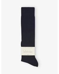 FALKE - Cotton Touch Ankle-Length Stretch-Cotton Blend Socks - Lyst