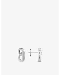 Messika - Move Uno 18ct White-gold And Diamond Earrings - Lyst