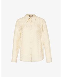 Louis Vuitton Monogram Ombré Sleeveless Silk Shirt Dress in White