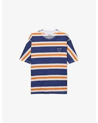 Prada - Printed Cotton-Jersey T-Shirt - Lyst