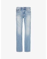 True Religion - Ricky Whiskering Straight-Leg Relaxed-Fit Stretch-Denim Jeans - Lyst