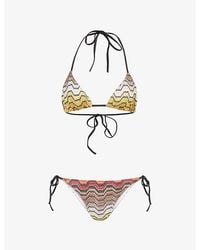 Missoni - Zigzag-Pattern Triangle Bikini Set - Lyst