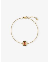Monica Vinader - Gemdrop 18Ct Vermeil And Onyx Chain Bracelet - Lyst