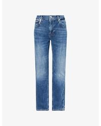 FRAME - Modern Straight Slim-Fit Stretch-Denim Jeans - Lyst