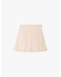 Sandro - Beaded High-Rise Crochet Mini Skirt - Lyst
