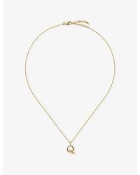 Missoma - Curly Molten Mini Initial Q 18Ct Vermeil Necklace - Lyst