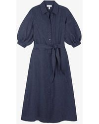 The White Company - Utility Belted Linen Maxi Shirt Dress - Lyst