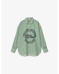 AllSaints - Adrianne Striped Relaxed-Fit Cotton Shirt - Lyst