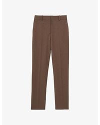 Reiss - Gabi Slip-Pocket Slim-Leg Mid-Rise Woven Trousers - Lyst