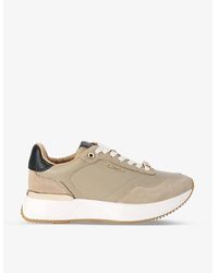 Carvela Kurt Geiger - Flare Logo-embossed Leather Low-top Trainers - Lyst