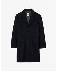 Sandro - Button-Up Regular-Fit Wool And Cashmere-Blend Coat - Lyst