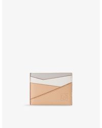 Loewe - Puzzle Plain Leather Cardholder - Lyst