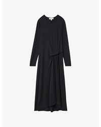 Reiss - Ivy Long-Sleeved Stretch-Jersey Midi Dress - Lyst