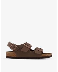 Birkenstock - Milano Buckle-embellished Faux-leather Sandals - Lyst