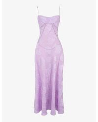 House Of Cb - Seren Lace-Up Lace Maxi Dress - Lyst
