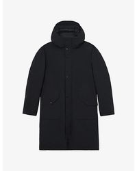 Reiss - Quilted Hooded Woven Coat - Lyst