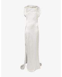 Victoria Beckham - Carla Split-Seam Satin Gown - Lyst