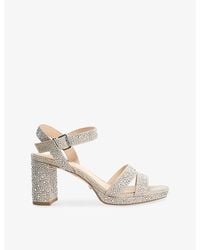 Dune - Manifesting Woven Heeled Sandals - Lyst