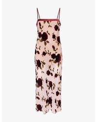 Reformation - Zahara Floral Woven Midi Dress - Lyst