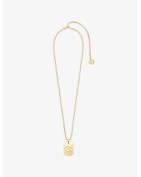 Maje - Zodiac-Plaque Metal Necklace - Lyst