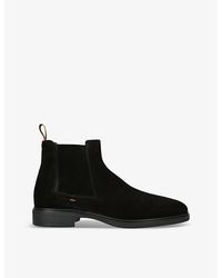 Santoni - Easy Flat Suede Chelsea Boots - Lyst