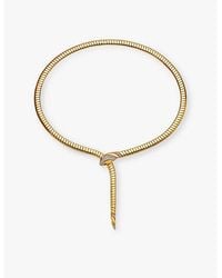 BVLGARI - Serpenti Tubogas 18Ct- 0.46Ct Brilliant-Cut Diamond And Onyx Necklace - Lyst