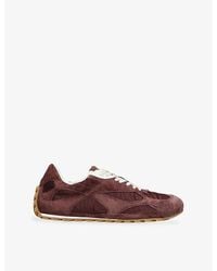 Bottega Veneta - Orbit Flash Suede Trainers - Lyst