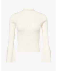 CFCL - Soft Portrait Bell-Sleeve Knitted Top - Lyst