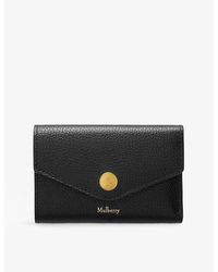 Mulberry - Folded Multi-Card Grained-Leather Wallet - Lyst