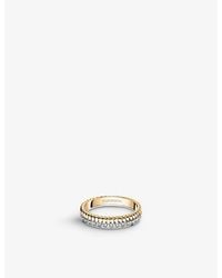 Boucheron - Quatre Radiant Edition 18ct Yellow-gold, White-gold And 0.24ct Diamond Wedding Band - Lyst
