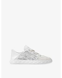 Jimmy Choo - Diamond Light Flex Perforated Leather Trainers - Lyst