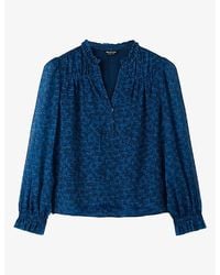 Whistles - Ditsy Floral Print Woven Blouse - Lyst