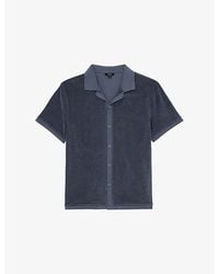 Reiss - Eden Cuban-Collar Towelling Shirt - Lyst