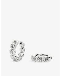 Missoma - Tennis Small Sterling- Plated Brass Hoop Earrings - Lyst