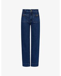 PAIGE - Sasha 32' Wide-Leg High-Rise Denim Jeans - Lyst