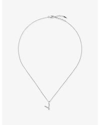 Missoma - Curly Molten Mini Initial V-Plated Sterling- Necklace - Lyst