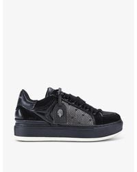 Kurt Geiger - Southbank Tag-Print Leather Low-Top Trainers - Lyst