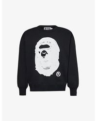 A Bathing Ape - X Joshua Vides Branded-print Cotton-jersey Sweatshirt - Lyst
