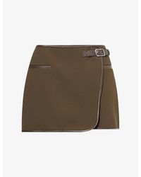 Jonathan Simkhai - Sheridan Buckle-Embellished Crepe Mini Skirt - Lyst