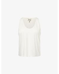 ME+EM - Scoop-Neck Stretch-Jersey Top - Lyst