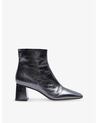 JOSEPH - Metallic Leather Heeled Ankle Boots - Lyst