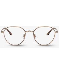 Giorgio Armani - Ar5142 Round-frame Metal Glasses - Lyst
