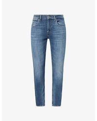 7 For All Mankind - Slimmy Tapered-Leg Stretch-Denim Jeans - Lyst