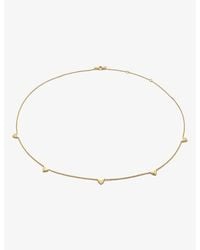 Monica Vinader - Heart Station 18Ct-Plated Vermeil Sterling- Necklace - Lyst