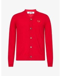 COMME DES GARÇONS PLAY - Heart Motif-Logo Wool Cardigan - Lyst