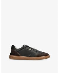 Versace - Logo-Tag Suede And Leather Trainers - Lyst