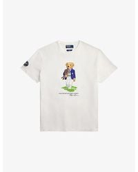 Polo Ralph Lauren - X Wimbledon Classic-Fit Polo Bear Cotton-Jersey T-Shirt - Lyst