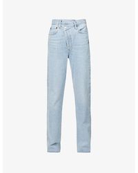 Agolde - Criss Cross Straight-leg High-rise Organic-cotton Jeans - Lyst